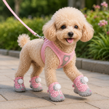 Dog Mesh Shoes 4-Pack Breathable Paw Boots